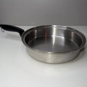 Permanent Multi-Core 5 Ply Stainless Steel 11" Skillet Fry Pan USA VTG MC-2000